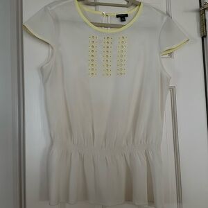 White and Yellow Blouse